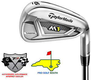 Taylormade Golf M1 7 Iron Set 5-PW AW True Temper XP 95 Stiff Mens LH