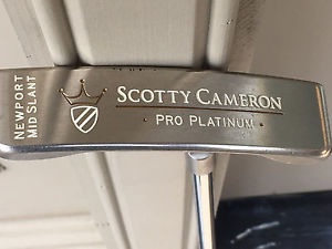 Used Titleist Scotty Cameron Pro Platinum Newport Mid Slant 33" Putter Superstro