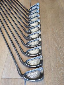 VERY RARE, Ping Zing 2 full set irons 1-SW, black dot, good condition, RH, mens