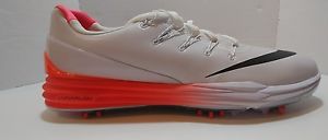 * Brand New * Nike Mens Golf Shoes- Size 12 whit neon Orange black