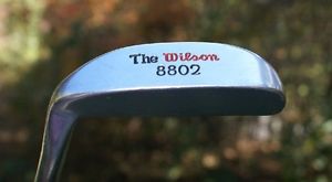 1980s The Wilson 8802 Putter All Original With Wilson Leather Paddle Grip (80)