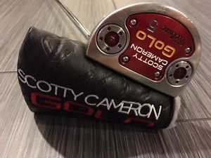 **WOW** SCOTTY CAMERON GOLO 5 SILVER MID RH PUTTER + AUTHENTIC GOLO HEADCOVER