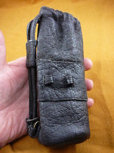 (EL400-4) Genuine warthog hide leather mini golf bag ball + tee holder golfer