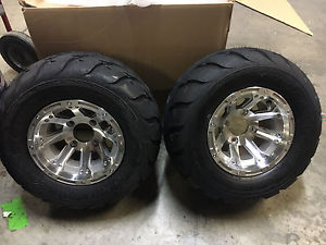 2 Kendra Speed Racer Tires and Wheels 18 X 10-10, 10 X 7 Diamond Aluminum Wheel