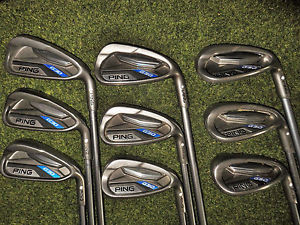 AWESOME PING GOLF CLUBS G30 IRONS  5-LW  WHITE DOT  GRAPHITE REGULAR FLEX SHAFTS