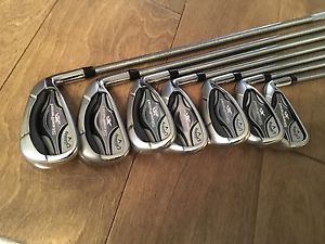 Used Callaway Steelhead XR iron set-5-AW  Aerotech steelfiber i 95 Stiff Flex