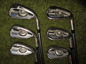 AWESOME GOLF CLUBS PING G  IRONS  7-UW  RED DOT  GRAPHITE SENIOR FLEX SHAFTS