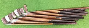 10 Antique hickory wood shaft Irons