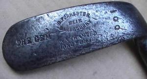 RARE  Antique George Forrester Elie Scotland Fancy  Face The GEM Offset Putter
