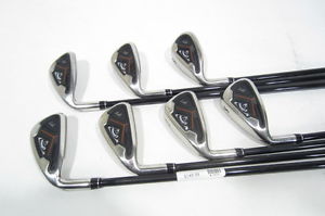 -LH- CALLAWAY FT IRONS (5-PW,SW) IRON SET - Graphite A-FLEX Seniors