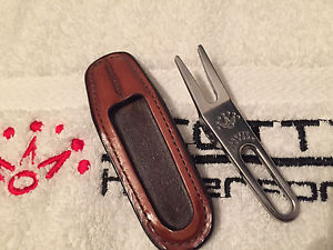 Scotty Cameron "Oval" Stainless Steel Pivot Divot Tool with Leather Holster