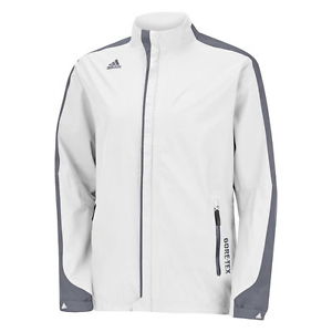 Adidas Gore-Tex Waterproof Climaproof 2-Layer full zip long slv jacket Med(Wht/B