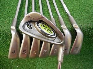 USED RH PING RAPTURE 3-PW IRON SET BLACK DOT CS-LITE STIFF FLEX RH