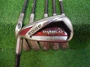 USED LH CALLAWAY DIABLO EDGE 5-PW IRON SET CALLAWAY REGULAR FLEX GRAPHTIE LH