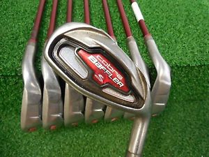 USED RH COBRA BAFFLER 4-GW IRON SET COBRA SENIOR FLEX GRAPHITE RH