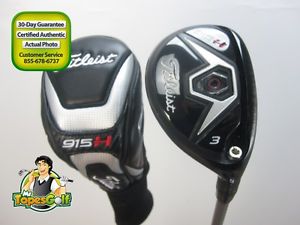 2015 Titleist 915H 3 Hybrid 21 degree Diamana S+ 90 Stiff flex Headcover 15346