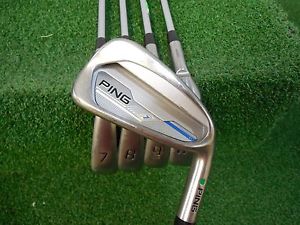 USED RH PING I 6-PW IRON SET GREEN DOT XP 95 REGULAR FLEX STEEL RH