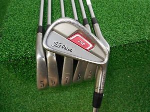 USED RH TITLEIST 755 FORGED 4-PW IRON SET TRI SPEC STIFF FLEX STEEL RH