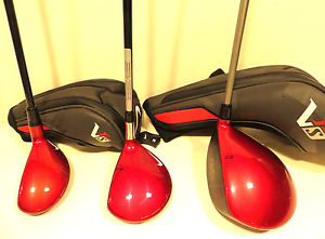 3 NIKE VRS COVERT TOUR CLUBS~DRIVER, 3 WOOD & 3 HYBRID W/HEAD 2 COVERS~LEFT HAND