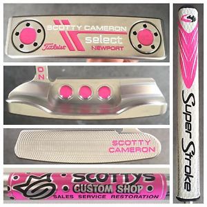 2015 Mint CUSTOM SHOP PINK 34 Inch Titleist Scotty Cameron Select Newport Putter