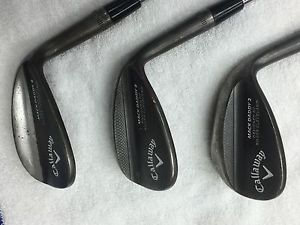 3 Callaway Mack Daddy 2 Slate wedges From PGA Tour player 47, 54 and 60* DG s400