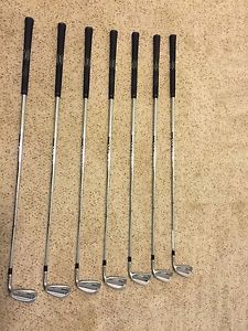 USED RH PING I 4-PW IRON SET GREEN DOT XP 95 STIFF FLEX STEEL