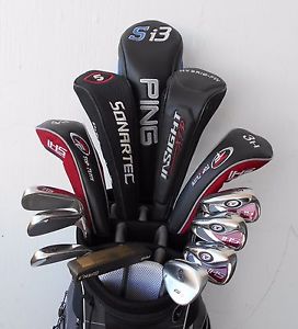COMPLETE SET MEN'S LH PING TOP-FLITE GOLF CLUBS DRIVER FWY HYB IRON SET PUTTER!