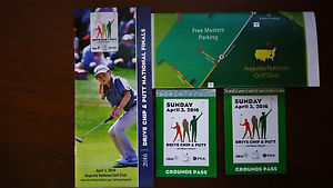 (2) Drive Chip & Putt Finals 2016 Tickets Augusta 04/03/16 MASTERS Week
