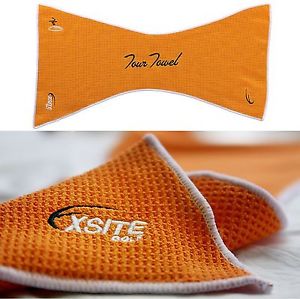 EXSITE Golf 48 Pineapple Waffle Caddy Towel Large 41" x 7" x 21" Orange White