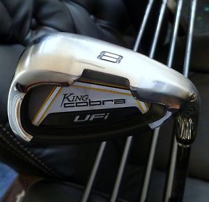 '09 Cobra UFi Irons 5-PW+GW+SW RH GD YS-55 Reg Winn Dri-Tac game improvement