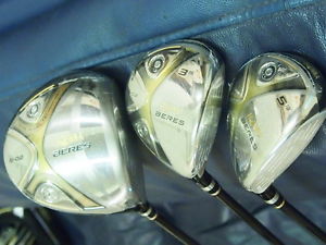 Brand New Honma Beres Mens S-02 Driver  #3 #5 fairway woods set 2 Stars 49R Mint