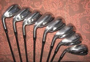 MENS NIKE SLINGSHOT IRON SET, 3-PW, LEFT HANDED, REGULAR FLEX, STEEL SHAFTS