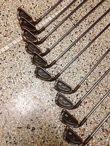 Vintage Full Set Ping Eye Beryllium Copper Irons 3-SW 4 5 7 9 LW LH TST