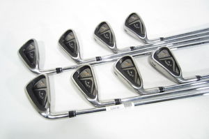 -LH- CALLAWAY X2 HOT IRONS (4-PW,AW) IRON SET w/Steel REGULAR Flex Shafts
