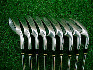 SET OF QUALITY  COBRA GOLF GRAVITY BACK  IRONS  3 - SW  REGULAR FLEX