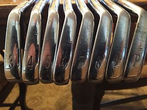 USED MIZUNO MP33 3-PW IRON SET DYNAMIC GOLD S300 STIFF FLEX STEEL RH