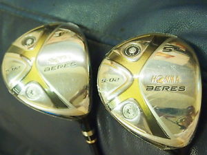 Brand New Honma Beres Mens S-02 #3 #5 fairway woods set 2 Stars 49R Mint