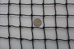 20' X 20'  Black Square Nylon Lacrosse Impact Netting 1 1/2