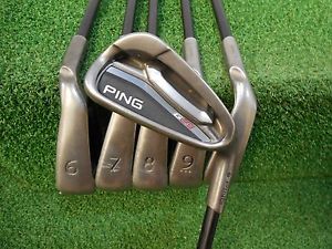 USED RH PING G25 BLACK DOT 5-PW IRON SET TFC 189 REGULAR FLEX GRAPHITE RH