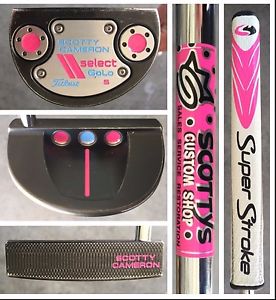 CUSTOM SHOP PINK & BABY BLUE Titleist Scotty Cameron 34 Inch GOLO 5 Putter w/ HC
