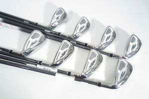 New! COBRA AMP CELL Silver IRONS (5-PW,GW,SW) IRON SET - Graphite LITE Flex