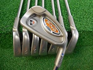 USED RH PING I-10 3-PW IRON SET BLUE DOT PING AWT REGULAR FLEX STEEL RH