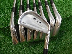USED RH MIZUNO MP-57 3-PW IRON SET DYNAMIC GOLD STIFF FLEX STEEL RH