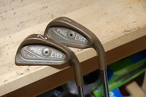 All Original Beryllium Copper Ping Eye 2 #1 & #2 Irons - Black Dot Same Serial #