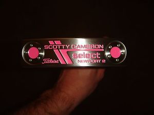 2014 Scotty Cameron Newport 2 Heavy Putter 34" 20 G Weights "Custom Shop Pink"