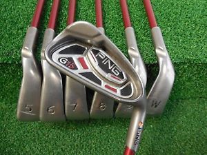 USED RH PING G15 4-PW IRON SET ORANGE DOT TFC 149 REGULAR FLEX GRAPHITE RH