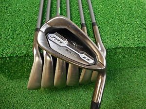 USED RH MIZUNO JPX EZ 4-PW IRON SET OROCHI SENIOR FLEX GRAPHITE RH
