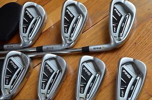 Very Nice Ping i20 Yellow Dot Iron set (5~9,PW,UW) Golf Club, CFS Cushion, Reg.
