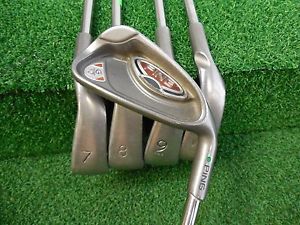 USED RH PING G10 6-PW IRON SET GREEN DOT PING AWT REGULAR FLEX STEEL RH