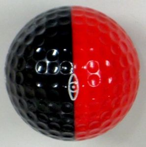 Ping Eye golf ball Red & BLACK Golf ball *RARE* dual colored collect display EXC